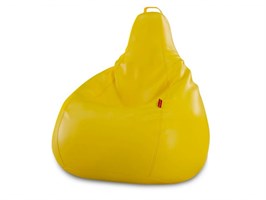 Кресло-мешок из экокожи жёлтый
