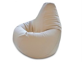 Кресло-мешок из экокожи кремовый