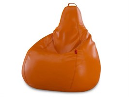 Кресло-мешок из экокожи оранжевый