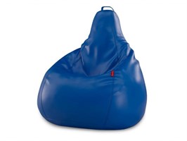 Кресло-мешок из экокожи синий