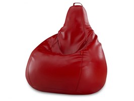 Кресло-мешок из экокожи ярко-бордовый