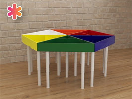 Дидактический стол Разноцветный шестигранник