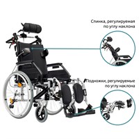 Кресло-коляска инвалидная для малоподвижных пользователей Комфорт 400