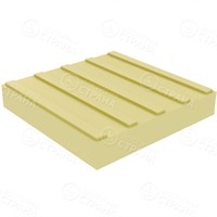 Плитка тактильная бетонная 300х300х50 мм продольный риф, желтая