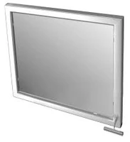 Зеркало антивандальное, для МГН, поворотное, нержавеющая сталь, 450x650 мм 8878