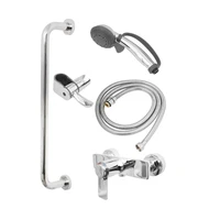 Душевая система для МГН с настенным рычажным смесителем с термостатом