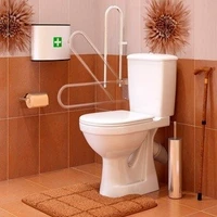 Оскольская керамика 1771 - Унитаз для инвалидов, с высокой чашей, в комплекте с поручнем (белый) СТМ9416