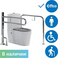 Унитаз для инвалидов с двумя поручнями