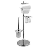 Держатель для бумаги, ершика и освежителя воздуха напольный металлический 2522.019