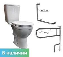 Унитаз для инвалидов с двумя поручнями по ГОСТ (арт. 2729, 8090, 8055) 8101