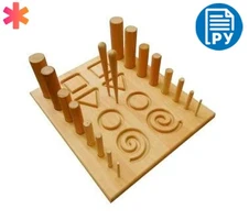 Тренажер для развития координации движений рук с парными отверстиями и фигурами ЯМ403.6