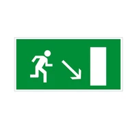 E07 Направление к эвакуационному выходу направо вниз, ПВХ 6878