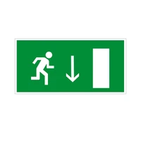 E09 Указатель двери эвакуационного выхода (правосторонний), ПВХ фотолюминесцентный 6880-ф