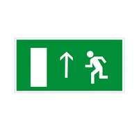 E12 Направление к эвакуационному выходу прямо (левосторонний), ПВХ фотолюминесцентный 6883-ф