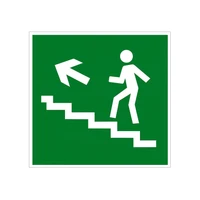 E16 Направление к эвакуационному выходу по лестнице вверх (налево), ПВХ 6867