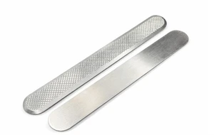 Тактильная полоса из нержавеющей стали  35мм 280х35х4мм для приклеивания 9855