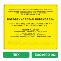 Комплексная тактильная вывеска, 500х600мм, ПВХ ПВХ-4813