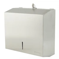 Диспенсер листовых бумажных полотенец Dstrana TH-5821 SS, металлический, хром матовый TH-5821 SS