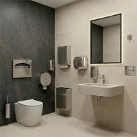 Комплект аксессуаров для санузла "под ключ" в цвете хром 9968