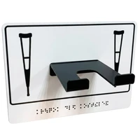 Универсальный травмобезопасный держатель (крючок)  из нержавеющей стали, белый DS-2270