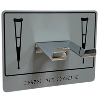 Универсальный травмобезопасный держатель (крючок)  из нержавеющей стали, серый DS-2272