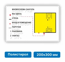 Тактильная мнемосхема санузла