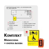 Тактильная мнемосхема стандартная с системой вызова помощи 2622