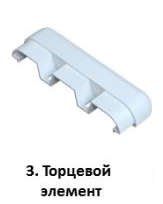 Торцевой элемент с компенсатором для отбойной доски арт. 2919 Торцевой элемент с компенсатором для отбойной доски арт. 2919