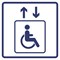 Визуальный знак "Лифт для инвалидов на креслах-колясках" ГОСТ Р 521131, ПОЛИСТИРОЛ - фото 14049