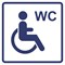 Визуальный знак "Туалет доступный для инвалидов на кресле-коляске" ГОСТ Р 521131, ПОЛИСТИРОЛ - фото 14051
