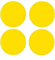 Комплект информационных наклеек "Желтый круг" для одной двери - фото 14196