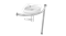 Комплект: Раковина угловая для инвалидов DS IF35 с поручнем 440х490х750 мм ЛЕВЫЙ (арт. DS IF35, 4824-л) - фото 19027