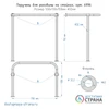 Поручень сборный для раковины на стойках 550х730х750мм (подходит для раковины Y5 арт.2744) 6996 - фото 20905
