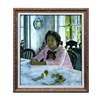 Картина 2D «Девочка с персиками», тактильная - фото 26323
