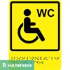 Тактильно-визуальный знак "Туалет для инвалидов " ГОСТ Р 521131, ПВХ 3мм - фото 26709