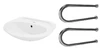 Раковина DS SB55 с двумя двухопорными поручнями Раковина DS SB55 с двумя двухопорными поручнями