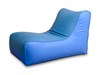 Кресло-лежак из экокожи голубой - фото 29701