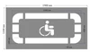 Габаритные размеры Трафарета "Парковка для инвалидов"