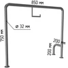 Поручень опорный стационарный П-образный с размерами