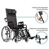 Кресло-коляска инвалидная c откидной спинкой  Риклайн 100 - фото 35138
