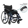 Кресло-коляска для инвалидов Деск 4000, литые колеса - фото 35215
