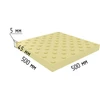 Плитка тактильная бетонная 500х500х50 мм конусы шахматный риф, желтая размеры Плитка тактильная бетонная 500х500х50 мм конусы шахматный риф, желтая размеры