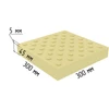 Плитка тактильная бетонная 300х300х50 мм конусы шахматный риф, желтая размеры Плитка тактильная бетонная 300х300х50 мм конусы шахматный риф, желтая размеры