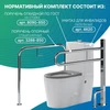 Унитаз для инвалидов соответствующий норма комплект с двумя поручнями по ГОСТ Унитаз для инвалидов соответствующий норма комплект с двумя поручнями по ГОСТ