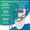 Нормативный комплект для санузла с унитазом и поручнями по ГОСТ