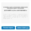 Комплексная тактильная табличка для кабинетов 900х1200мм, цветная, ПОЛИСТИРОЛ 21836-18 - фото 45052