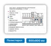 Тактильная мнемосхема стандартная, 600х800 мм, белая, ПОЛИСТИРОЛ, с подложкой из оргстекла 2054-2 - фото 46295