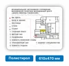 Тактильная мнемосхема, 610х470 мм, белая, ПОЛИСТИРОЛ с наклонным креплением в комплекте 27199-4 - фото 46304