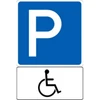 Знак "парковка для инвалидов" голубой