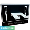 Универсальный травмобезопасный держатель (крючок)  из нержавеющей стали, бело-чёрный DS-2271 - фото 52675